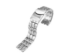 NBCNZCTSAS Armband passend for Swatch Precision Steel Uhrenarmband YVS451 YVS435 YCS443G Edelstahl Herrenarmband wasserdicht 17 mm 19 mm 20 mm 21 mm(Silver,17mm)