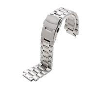 NBCNZCTSAS Edelstahl Armband Fit for GST-B200 GST-B200D Serie Uhren Herren Strap 24 * 16mm Lug End Silber Schwarz Armband(Silver)