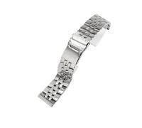 NBCNZCTSAS Glattes und glänzendes Herrenarmband, langlebiges Edelstahl-Uhrenarmband, passend for Breitling-Uhrenzubehör 20/22/24 mm, Silber, Gold, Schwarz(Steel,20mm)