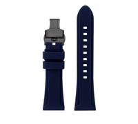 NBCNZCTSAS Großes, weiches Silikonarmband 24 26 mm passend for Panerai Diesel Armband DZ4318 4476 4323 Gummiband Herren Armband Zubehör(Blue Black Folding,26mm)
