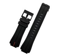 NBCNZCTSAS Gummiarmband passend for Timex WATCHT2N720 T2N721 T2N739 TW2T76300 Lederarmband Wasserdichtes Silikonarmband 24 * 16 mm(Redline-black)