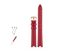 NBCNZCTSAS Lederarmband 14x5mm 16x10mm 12x5mm passend for Gucci GC YA141401 YA141505 Armband gekerbtes Uhrenarmband Damenuhrenkette(Red rosegold,16x10mm)