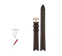 NBCNZCTSAS Lederarmband 14x5mm 16x10mm 12x5mm passend for Gucci GC YA141401 YA141505 Armband gekerbtes Uhrenarmband Damenuhrenkette(Brown rosegold,16x10mm)