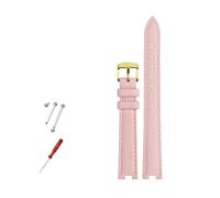 NBCNZCTSAS Lederarmband 14x5mm 16x10mm 12x5mm passend for Gucci GC YA141401 YA141505 Armband gekerbtes Uhrenarmband Damenuhrenkette(Pin gold,14x5mm)