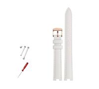 NBCNZCTSAS Lederarmband 14x5mm 16x10mm 12x5mm passend for Gucci GC YA141401 YA141505 Armband gekerbtes Uhrenarmband Damenuhrenkette(White rosegold,12x4mm)