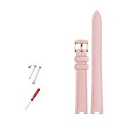 NBCNZCTSAS Lederarmband 14x5mm 16x10mm 12x5mm passend for Gucci GC YA141401 YA141505 Armband gekerbtes Uhrenarmband Damenuhrenkette(Pin rosegold,14x4mm)