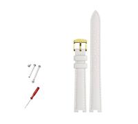 NBCNZCTSAS Lederarmband 14x5mm 16x10mm 12x5mm passend for Gucci GC YA141401 YA141505 Armband gekerbtes Uhrenarmband Damenuhrenkette(White gold,12x4mm)