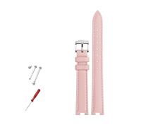 NBCNZCTSAS Lederarmband 14x5mm 16x10mm 12x5mm passend for Gucci GC YA141401 YA141505 Armband gekerbtes Uhrenarmband Damenuhrenkette(Pin silver,14x4mm)