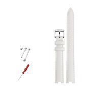 NBCNZCTSAS Lederarmband 14x5mm 16x10mm 12x5mm passend for Gucci GC YA141401 YA141505 Armband gekerbtes Uhrenarmband Damenuhrenkette(White silver,12x4mm)