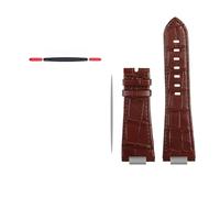 NBCNZCTSAS Lederarmband mit konvexem Ende, passend for Tissot 1853, passend for PRX-Serie, T137.407, T137.410, Herrenarmband, Armband, 26 x 12 mm(A-brown no clasp)