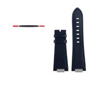 NBCNZCTSAS Lederarmband mit konvexem Ende, passend for Tissot 1853, passend for PRX-Serie, T137.407, T137.410, Herrenarmband, Armband, 26 x 12 mm(B-blue no clasp)