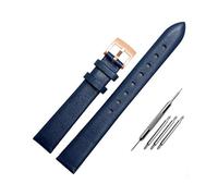 NBCNZCTSAS Lederarmband passend for Swarovski 5158972 5263904 5200341 passend for Armani/Fit for Fossil Serie Lederarmband Damen 12 mm 14 mm 16 mm(Blue rose gold,14mm)