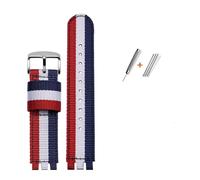 NBCNZCTSAS Leinwand-Armband, 17 mm, 19 mm, passend for SWATCH GN718,-Uhrenarmband, wasserdichtes Gewebe, Nylon-Uhrenkette, passend for Herren- und Damenarmband(A-silver,19mm)