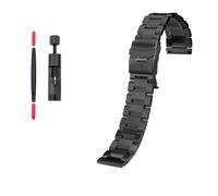 NBCNZCTSAS Mattschwarzer Stahlgürtel 20 mm 22 mm passend for Timex T49963 T49905 TW4B14200 Edelstahlarmband Herren Metalluhrenarmband(3107-black,20mm)