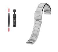 NBCNZCTSAS Mattschwarzer Stahlgürtel 20 mm 22 mm passend for Timex T49963 T49905 TW4B14200 Edelstahlarmband Herren Metalluhrenarmband(3107-silver,22mm)