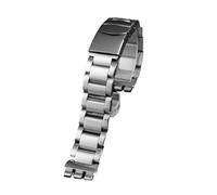 NBCNZCTSAS Metall Edelstahl Armband Armband Fit for Swatch YGS749G YCS Yas YGS IRONY Keramik Männer Frauen Uhr Kette Riemen 17mm 19mm 21mm(SWQ-G19-silver,19mm)