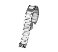 NBCNZCTSAS Metall Edelstahl Armband Armband Fit for Swatch YGS749G YCS Yas YGS IRONY Keramik Männer Frauen Uhr Kette Riemen 17mm 19mm 21mm(SWQ-02-silver,19mm)