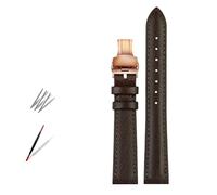 NBCNZCTSAS Modisches Lederarmband for Uhren, passend for Armani, passend for Timex, passend for Gucci, passend for Fossil, passend for Casio, Uhrenarmband for Damen, 10, 12 mm, 14 mm, 16 mm, 18 mm(Bro