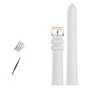 NBCNZCTSAS Modisches Lederarmband for Uhren, passend for Armani, passend for Timex, passend for Gucci, passend for Fossil, passend for Casio, Uhrenarmband for Damen, 10, 12 mm, 14 mm, 16 mm, 18 mm(Whi