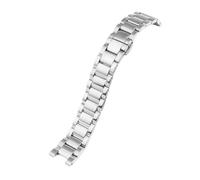 NBCNZCTSAS Notch Edelstahl-Uhrenarmband, passend for Rossini, passend for GC, passend for MK, passend for Three-Eye MK6985, Damen-Armband, 16 x 8 mm, 18 x 10 mm, 20 x 11 mm(Silver,22.12mm)