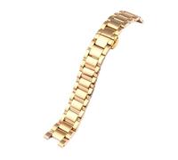 NBCNZCTSAS Notch Edelstahl-Uhrenarmband, passend for Rossini, passend for GC, passend for MK, passend for Three-Eye MK6985, Damen-Armband, 16 x 8 mm, 18 x 10 mm, 20 x 11 mm(Gold,22.12mm)