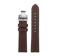 NBCNZCTSAS Passend for Breitling Nylon-Leder-Uhrenarmband Passend for Seawolf Blackbird Passend for Avenger Tudor Passend for Black Shield Canvas-Uhrenarmband 20 22 mm 24 mm Herrenarmband(Brown-steel