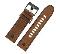 NBCNZCTSAS Passend for Diesel-Uhrenarmband DZ7413 DZ4318 DZ4343 DZ4323 DZ4476 Vintage-Leder-Retro-Braun-Armband Herren-Zubehör 24 mm 26 mm 28 m(15 Brown black,28mm)