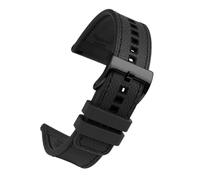 NBCNZCTSAS Passend for Omega, passend for Rolex Water Ghost World, passend for Tudor, passend for Casio, Uhrenarmband, Leder, Gummi, wasserdichtes Silikon-Uhrenarmband, 22 mm, Universal-Armband(Black-