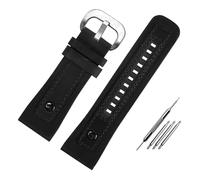 NBCNZCTSAS Passend for Seven Friday P1/2 Q2/03/M2/M021 T2 Lederarmband Vintage Diesel Große Größe Herren Metall Nietenarmband 28mm Armband(A-black-silver)