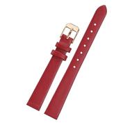 NBCNZCTSAS Passend for Swarovski Strass-Leder-Uhrenarmband 5158517/5158972, Schnellverschluss-Damenuhrenarmband 12, 14 mm, 16 mm, 18 mm(Red-rose gold,12mm)
