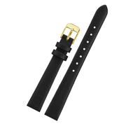 NBCNZCTSAS Passend for Swarovski Strass-Leder-Uhrenarmband 5158517/5158972, Schnellverschluss-Damenuhrenarmband 12, 14 mm, 16 mm, 18 mm(Black-gold,20mm)