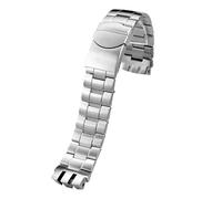NBCNZCTSAS Passend for Swatch-Armband YTS401 402 409 713YTB400 Herren- und Damen-Uhrenarmband, bogengekerbtes Uhrenarmband aus massivem Edelstahl, 20 mm, Silber(Silver)