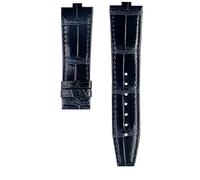 NBCNZCTSAS Passend for Vacheron Constantin Danton Uhrenarmband, passend for Crossover Four Seas VC 4300/4500 V 5500 V 7900 V Serie, erhöhtes Leder-Uhrenarmband, 24 x 7 mm(A-blue-no bucke)
