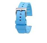 NBCNZCTSAS Schnellverschluss-Uhrenarmband aus Fluorkautschuk, passend for Breitling, passend for Mido, passend for Seiko, passend for Helmsman-Serie, Sport-Silikon-wasserdichtes Armband, 20 mm(Skyblue