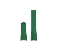 NBCNZCTSAS Silikonkautschuk-Uhrenarmband, passend for Rolex, passend for Daytona, passend for Submariner Yacht Master, 20 mm, einfarbig, schwarz, blau, rot, grün, weiß, braun(Green-NO BK)