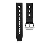 NBCNZCTSAS Steeldive 20 mm 22 mm Uhrenarmband, Ersatzarmband aus weichem Gummi, wasserdichtes Silikonarmband, passend for universelles Uhrenzubehör(Black,22mm)