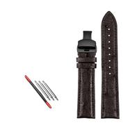 NBCNZCTSAS Straußenleder Passend for IWC Passend for Bertolfino Passend for Portugiesisch Passend for Chronographen-Armbanduhr Passend for Green Sea King Armband Lederarmband 20(A-brown-black,20mm)