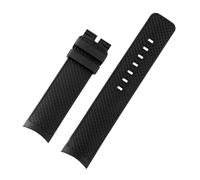 NBCNZCTSAS Uhrenarmband aus Fluorkautschuk, 22 mm, passend for IWC IW356802 376705 376710 376711/376708/356801 Serie Marine Timepiece Schnellverschlussarmband(Black-no bucke)