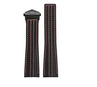 NBCNZCTSAS Uhrenarmband-Zubehör, passend for TAG, passend for HEUER, Leinenarmband, Uhrengürtel, passend for Porsche, passend for CARRERA, Nylon-Leder-Herrenarmband, 22 mm(Orange line-black)