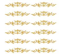 NBEADS 12 Stk. Gold Blume Stickerei Patch, Ethnischer Stil Metallische Stickerei Patches Bügeln/Nähen auf Patches für Hochzeitskleid Dekoration Reparatur Kleidung, 24.8x5.5cm