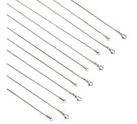 nbeads 15 Stück 3 Größen Schlange Kette Halskette, 1mm Breite 45.4/50.5/60.5cm Edelstahl Flexible Runde Schlangenkette Halskette für Männer Frauen Halskette Schmuck