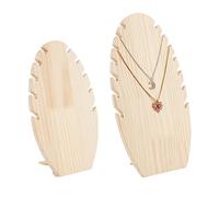 nbeads 2 Sets 2 Größen Halsketten-Schmuckdisplays Aus Holz, Mehrere Halskette Display Board Staffelei Schmuck Display Stand Showcase Halter Rack Für Halsketten Armreif Armbänder Kette