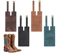 nbeads 4 Stück 4 Farben Westernstiefel-Geldbörse, PU-Leder Stiefelbörse Kreditkartenhalter für Damen Herren RFID-blockierender Bargeldriemen Tasche Kreditkartenhalter