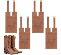 nbeads 4 Stück Westernstiefel-Geldbörse, PU Leder Stiefel Brieftasche Kreditkartenhalter Mit Schnappriemen Für Damen Und Herren RFID-Schutz Blockieren von Cash Strap Pocket Kreditkarteninhaber