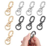 NBEADS 9 Stk. 3 Farben Karabinerhaken mit Schlüsselringringe, 5cm Metallverschlüsse Karabinerverschluss Schlüsselketten Clip für Schlüsselanhänger DIY Craft