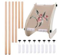 NBEADS Einstellbare Stickerei Tisch Stand, Kreuzstich Stickrahmen Ständer Holz Stickrahmen Halter für Lap Table Top Kreuzstich Needlepoint Stickerei Wandteppich, 20cm/30.2cm/40.5cm