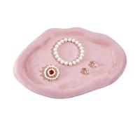nbeads Schmucktablett Aus Kaschmir, Schmuckvitrine In Wolkenform Mikrofaser Leerer Display Organizer Für Ohrringe Ringe Halsketten Armbänder Uhren, Rosa 245x170x14.5mm