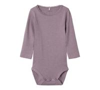 NAME IT Body langarm Rippqualität Spitze 56 flieder