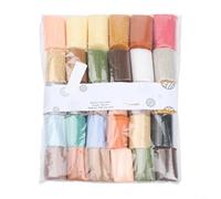 NbgrvB Häkelgarn Set 30 Farben Acrylwolle zum Häkeln Strickgarn für Teppich DIY Handwerk Bastelprojekte 5,5cm(No. 3)