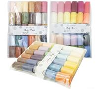 NbgrvB Häkelgarn Set 30 Farben Acrylwolle zum Häkeln Strickgarn für Teppich DIY Handwerk Bastelprojekte 5,5cm(No. 2)
